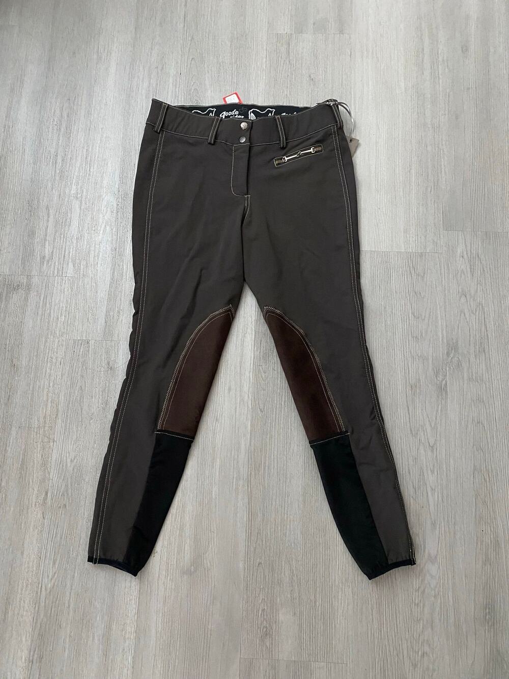 NWT Goode Rider Equestrian Riding Breeches Black Size 32R